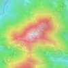Mont Lasの地形図、標高、地勢