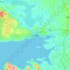 Galway Cityの地形図、標高、地勢