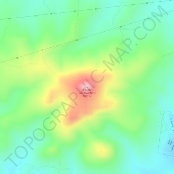 CERRO SACRAMENTOの地形図、標高、地勢