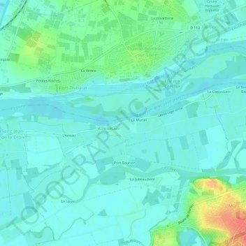 Le Grand Portの地形図、標高、地勢