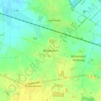 Mittelsdorfの地形図、標高、地勢
