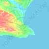 ポートエリザベスの地形図、標高、地勢