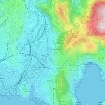 Victoria Parkの地形図、標高、地勢