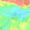エスキシェヒルの地形図、標高、地勢