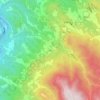 大岡の地形図、標高、地勢