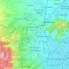Atizapán de Zaragozaの地形図、標高、地勢