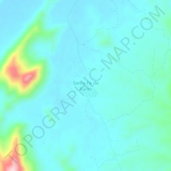 Santa Fe de Ralitoの地形図、標高、地勢
