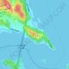 鷲羽山 Washuzan Observation Deckの地形図、標高、地勢