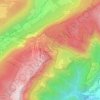 Le Creux de la Mainazの地形図、標高、地勢