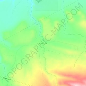 Urback Placeの地形図、標高、地勢