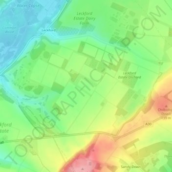 L24の地形図、標高、地勢