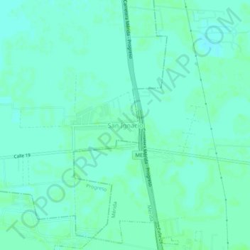 San Ignacioの地形図、標高、地勢