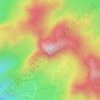 Gunung Kencanaの地形図、標高、地勢