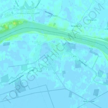 Berraの地形図、標高、地勢