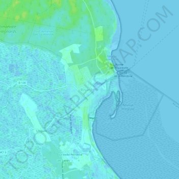 Boyardvilleの地形図、標高、地勢