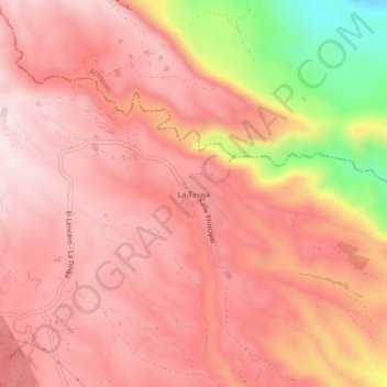 La Tinajaの地形図、標高、地勢