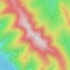 Corkscrew Mountainの地形図、標高、地勢