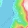 Lofthusの地形図、標高、地勢