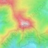 Cerro Manquehueの地形図、標高、地勢