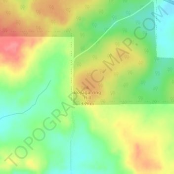 Boyagarring Hillの地形図、標高、地勢