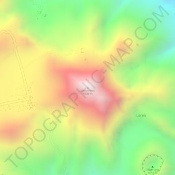 Lama Heruの地形図、標高、地勢