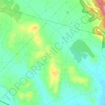 Peñarroyaの地形図、標高、地勢