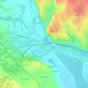Le Faubourgの地形図、標高、地勢