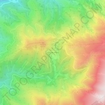 Covelo do Monteの地形図、標高、地勢