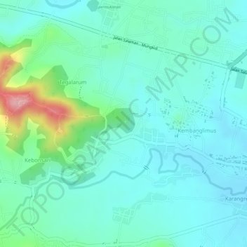 Barede Hill Sunriseの地形図、標高、地勢