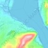 Cornwall Landingの地形図、標高、地勢