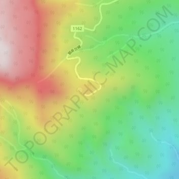 銀泉台の地形図、標高、地勢