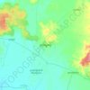 ស្រុកត្បូងឃ្មុំの地形図、標高、地勢