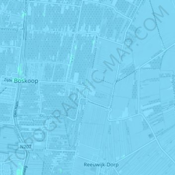 Draaibrugの地形図、標高、地勢