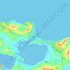 Bizerteの地形図、標高、地勢