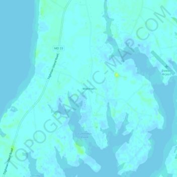Wittmanの地形図、標高、地勢
