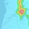 Gunungmalangの地形図、標高、地勢