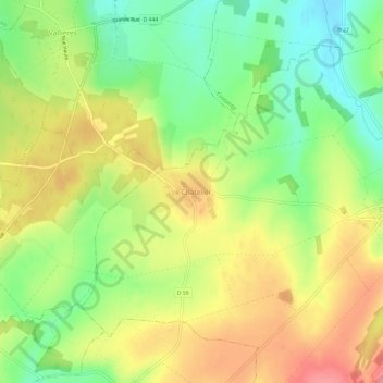 Le Chatelierの地形図、標高、地勢