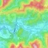 萬順の地形図、標高、地勢