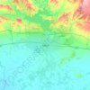 アダナの地形図、標高、地勢