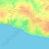 Le Portmainの地形図、標高、地勢