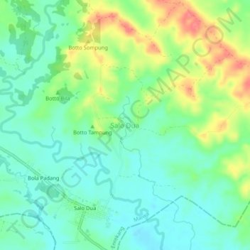 Salo Duaの地形図、標高、地勢