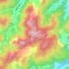 衣笠山の地形図、標高、地勢