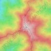 雲取山の地形図、標高、地勢