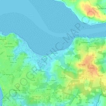 Le Branzaisの地形図、標高、地勢