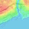 Zona Colonialの地形図、標高、地勢