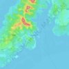 Coloniaの地形図、標高、地勢