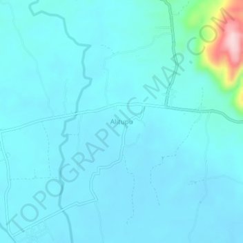 Alitupuの地形図、標高、地勢