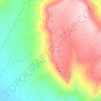 La Muelaの地形図、標高、地勢