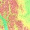 Crowsnest Pass (municipality)の地形図、標高、地勢