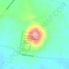 Mount Hallenの地形図、標高、地勢